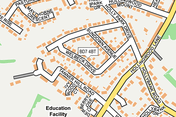 BD7 4BT map - OS OpenMap – Local (Ordnance Survey)