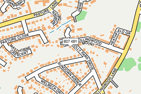 BD7 4BY map - OS OpenMap – Local (Ordnance Survey)