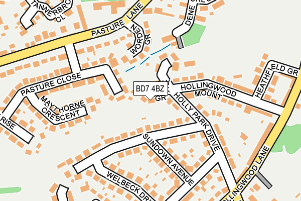 BD7 4BZ map - OS OpenMap – Local (Ordnance Survey)