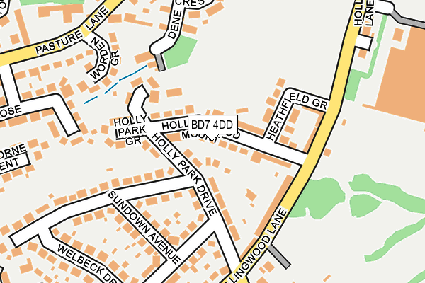 BD7 4DD map - OS OpenMap – Local (Ordnance Survey)
