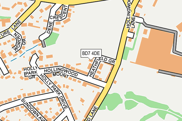 BD7 4DE map - OS OpenMap – Local (Ordnance Survey)