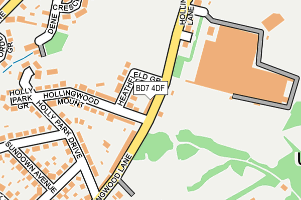 BD7 4DF map - OS OpenMap – Local (Ordnance Survey)