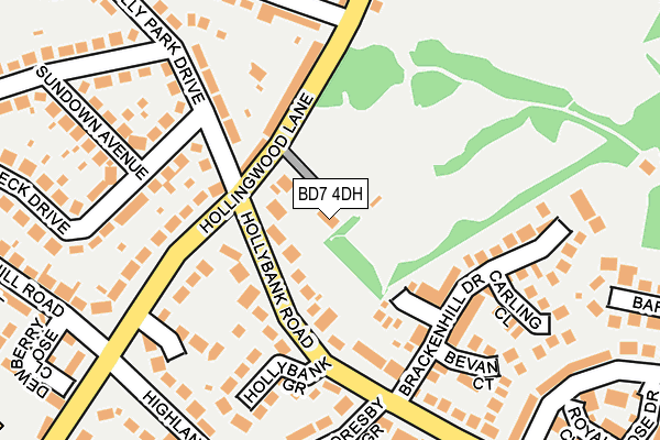BD7 4DH map - OS OpenMap – Local (Ordnance Survey)