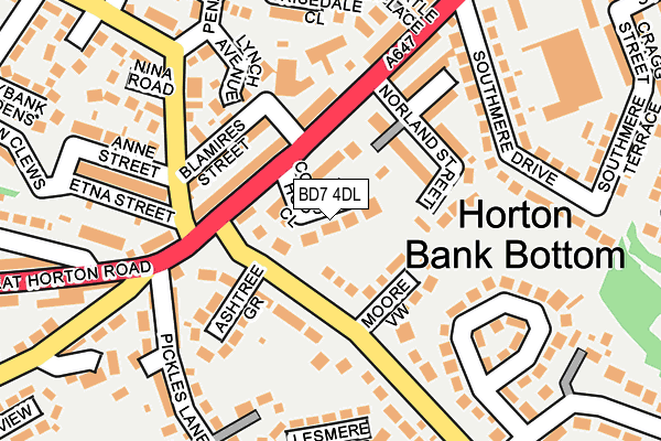 BD7 4DL map - OS OpenMap – Local (Ordnance Survey)