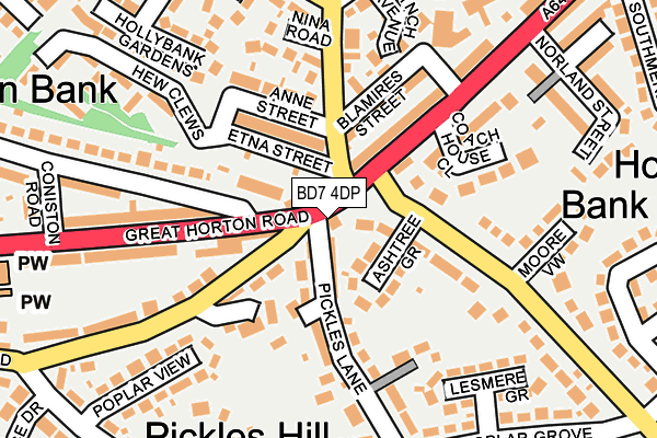 BD7 4DP map - OS OpenMap – Local (Ordnance Survey)