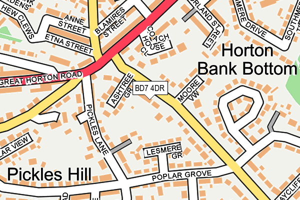 BD7 4DR map - OS OpenMap – Local (Ordnance Survey)