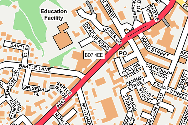 BD7 4EE map - OS OpenMap – Local (Ordnance Survey)