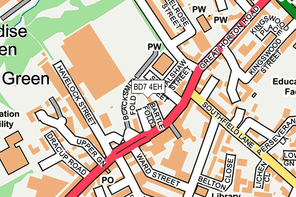 BD7 4EH map - OS OpenMap – Local (Ordnance Survey)