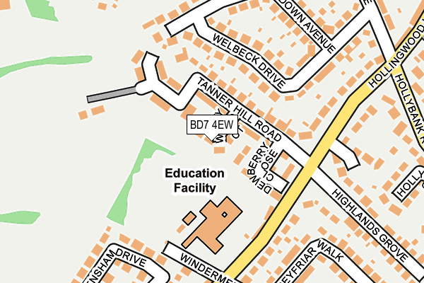 BD7 4EW map - OS OpenMap – Local (Ordnance Survey)