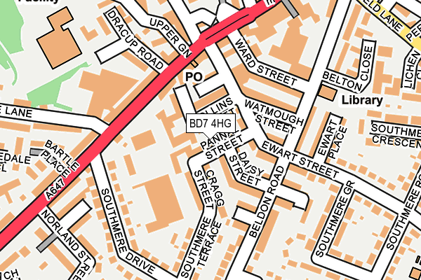 BD7 4HG map - OS OpenMap – Local (Ordnance Survey)
