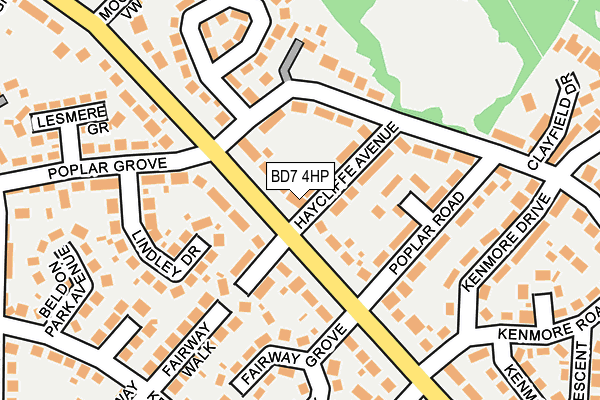 BD7 4HP map - OS OpenMap – Local (Ordnance Survey)