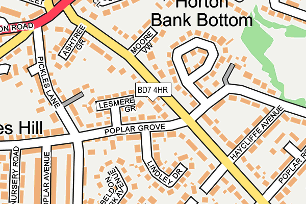 BD7 4HR map - OS OpenMap – Local (Ordnance Survey)