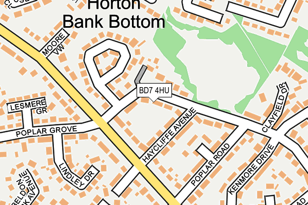 BD7 4HU map - OS OpenMap – Local (Ordnance Survey)