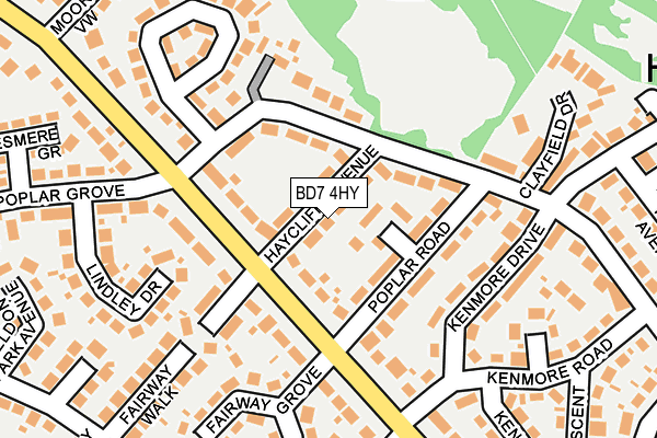 BD7 4HY map - OS OpenMap – Local (Ordnance Survey)