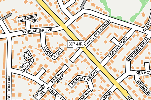 BD7 4JR map - OS OpenMap – Local (Ordnance Survey)