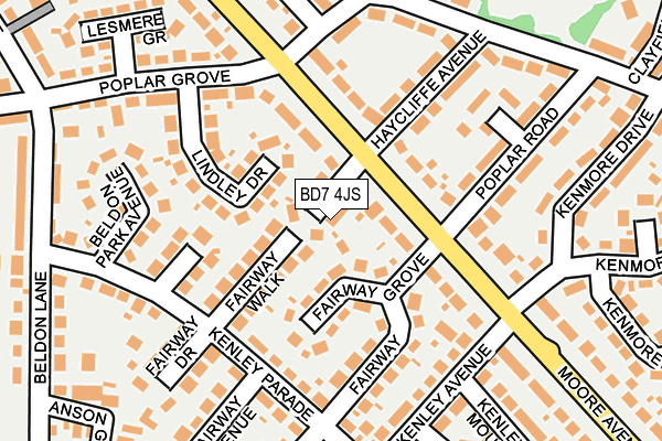 BD7 4JS map - OS OpenMap – Local (Ordnance Survey)