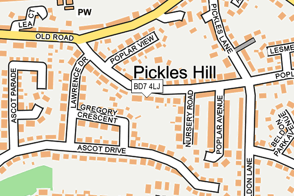 BD7 4LJ map - OS OpenMap – Local (Ordnance Survey)