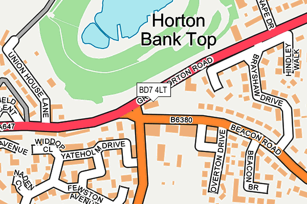 BD7 4LT map - OS OpenMap – Local (Ordnance Survey)