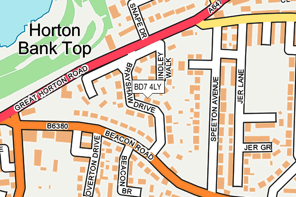 BD7 4LY map - OS OpenMap – Local (Ordnance Survey)