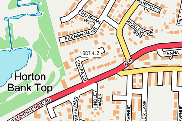 BD7 4LZ map - OS OpenMap – Local (Ordnance Survey)