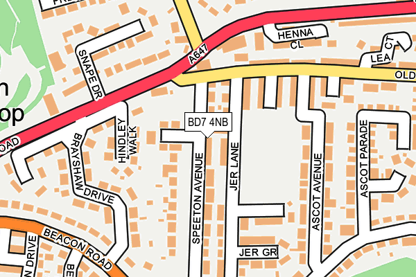 BD7 4NB map - OS OpenMap – Local (Ordnance Survey)