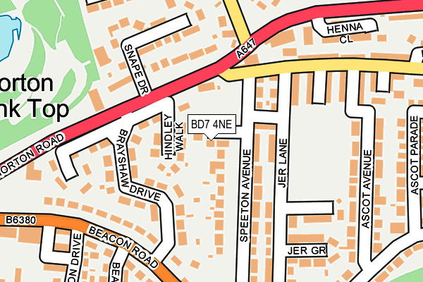 BD7 4NE map - OS OpenMap – Local (Ordnance Survey)