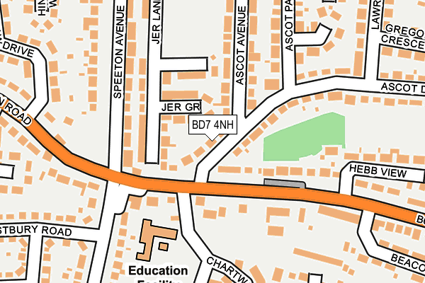 BD7 4NH map - OS OpenMap – Local (Ordnance Survey)