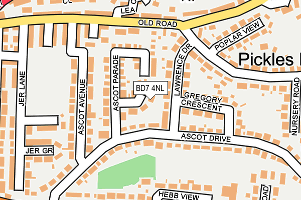 BD7 4NL map - OS OpenMap – Local (Ordnance Survey)