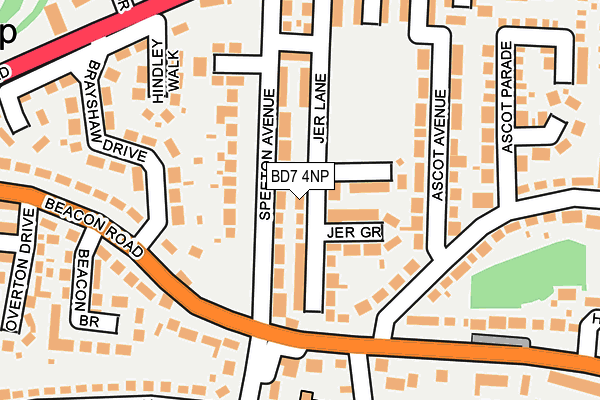 BD7 4NP map - OS OpenMap – Local (Ordnance Survey)