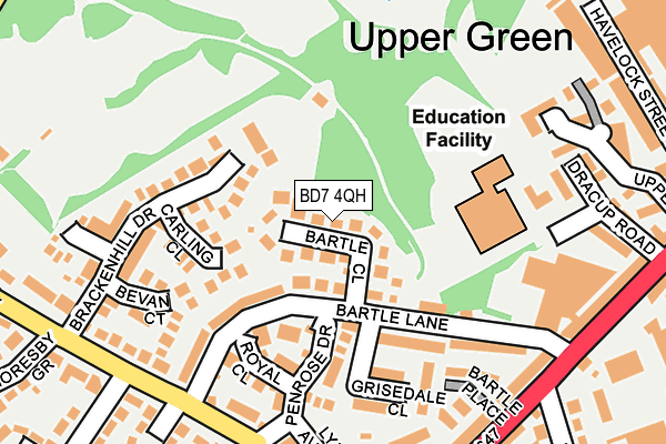 BD7 4QH map - OS OpenMap – Local (Ordnance Survey)