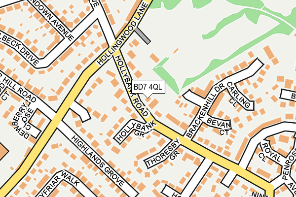 BD7 4QL map - OS OpenMap – Local (Ordnance Survey)