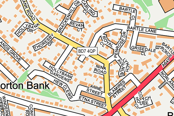 BD7 4QP map - OS OpenMap – Local (Ordnance Survey)
