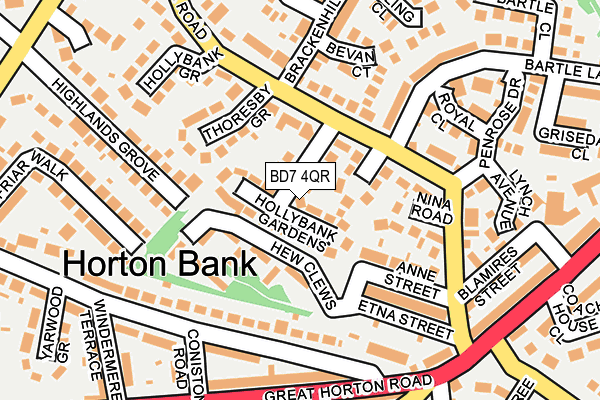 BD7 4QR map - OS OpenMap – Local (Ordnance Survey)