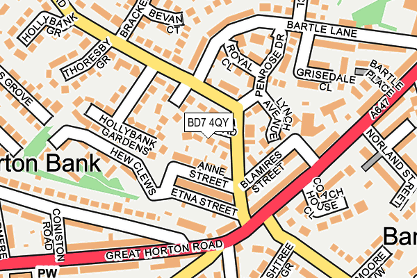 BD7 4QY map - OS OpenMap – Local (Ordnance Survey)