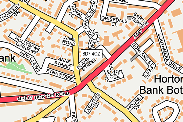 BD7 4QZ map - OS OpenMap – Local (Ordnance Survey)