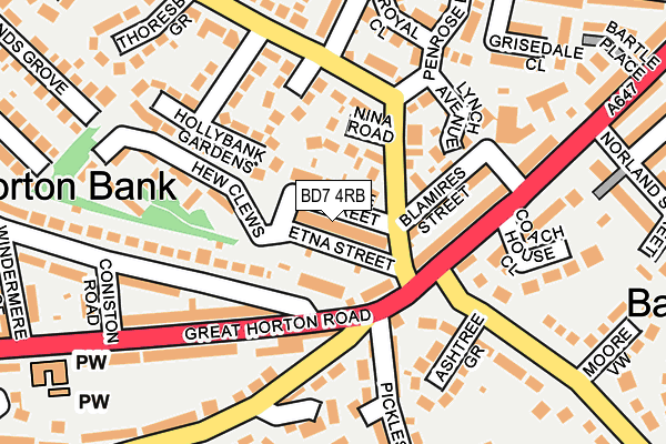 BD7 4RB map - OS OpenMap – Local (Ordnance Survey)