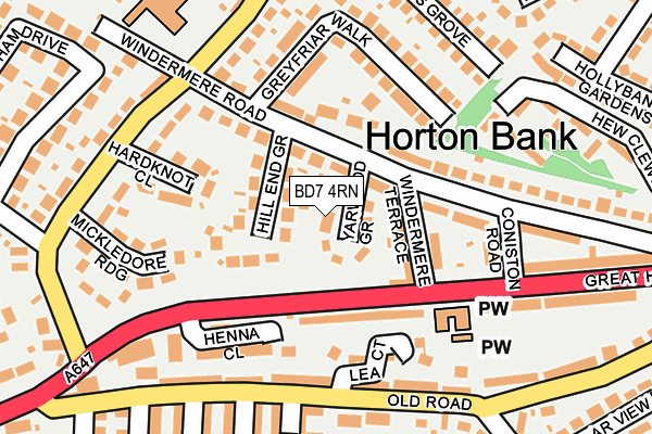 BD7 4RN map - OS OpenMap – Local (Ordnance Survey)