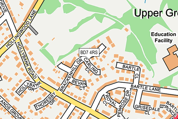 BD7 4RS map - OS OpenMap – Local (Ordnance Survey)