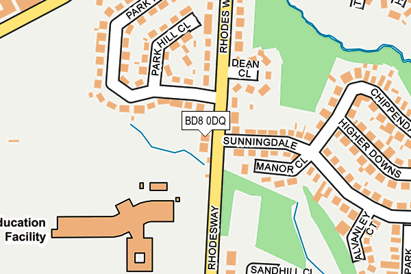 BD8 0DQ map - OS OpenMap – Local (Ordnance Survey)