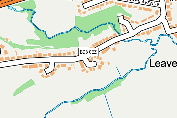BD8 0EZ map - OS OpenMap – Local (Ordnance Survey)