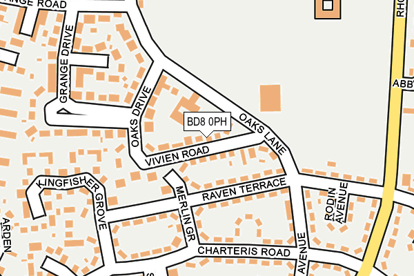 BD8 0PH map - OS OpenMap – Local (Ordnance Survey)