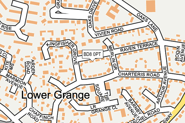 BD8 0PT map - OS OpenMap – Local (Ordnance Survey)