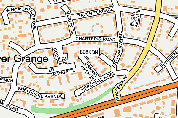 BD8 0QN map - OS OpenMap – Local (Ordnance Survey)