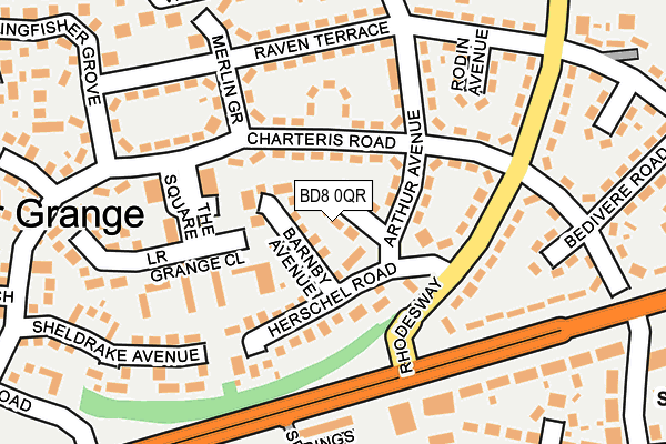 BD8 0QR map - OS OpenMap – Local (Ordnance Survey)