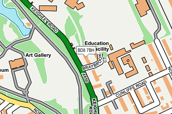 BD8 7BH map - OS OpenMap – Local (Ordnance Survey)