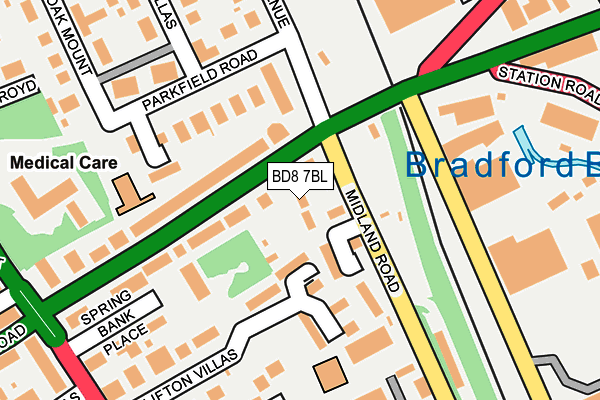 BD8 7BL map - OS OpenMap – Local (Ordnance Survey)