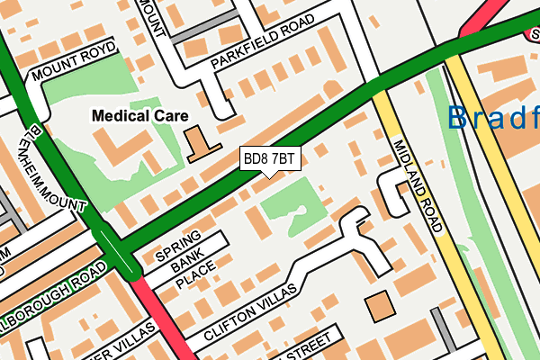 BD8 7BT map - OS OpenMap – Local (Ordnance Survey)