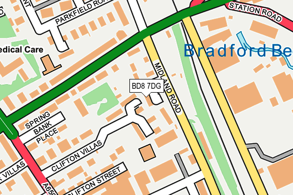BD8 7DG map - OS OpenMap – Local (Ordnance Survey)
