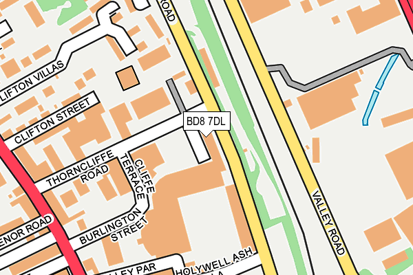 BD8 7DL map - OS OpenMap – Local (Ordnance Survey)