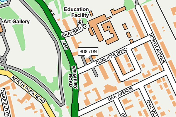 BD8 7DN map - OS OpenMap – Local (Ordnance Survey)
